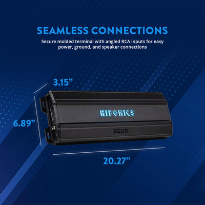 Hifonics Zeus Delta 3350 Watt Mono Block Mobile Car Amplifier, ZD-3350.1D, Black - VMInnovations