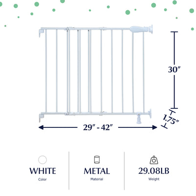 Ingenuity 30" Summer Infant Top of Stairs Simple to Secure Baby Gate, White - VMInnovations
