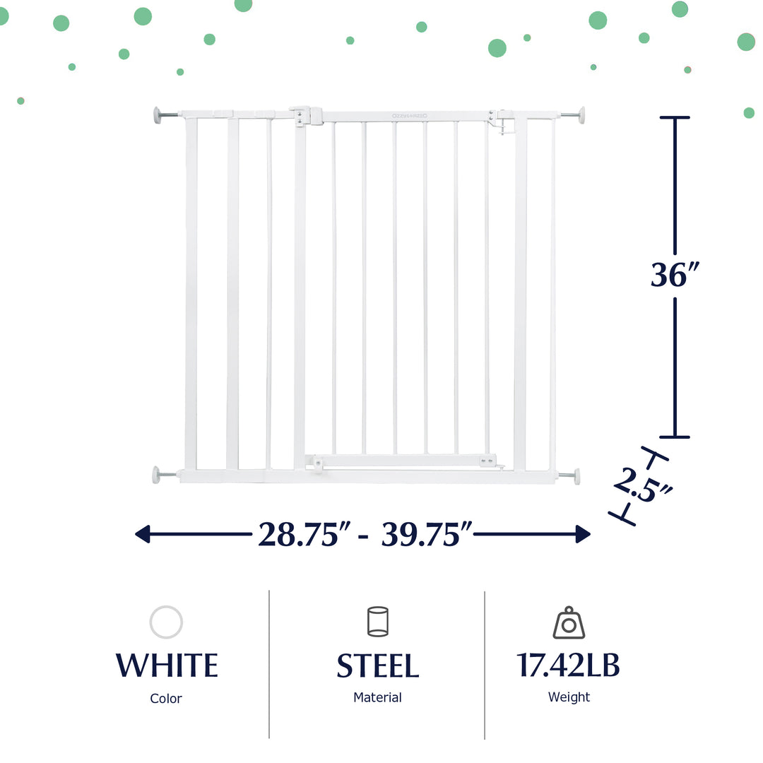 Ingenuity Ozzy & Kazoo 36” Tall Gate For Doorway or Stairway (Open Box) - VMInnovations