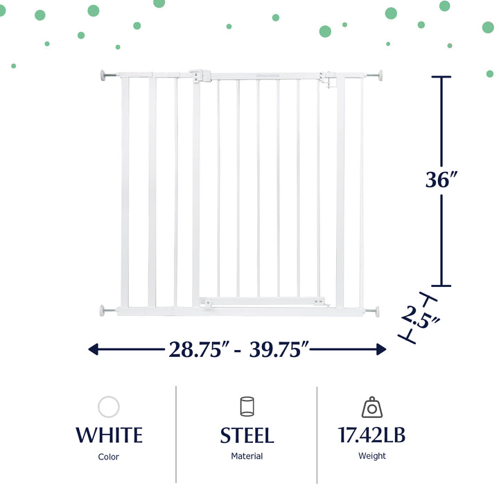 Ingenuity Ozzy & Kazoo 36” Tall Gate For Doorway or Stairway (Open Box) - VMInnovations