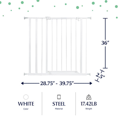 Ingenuity Ozzy & Kazoo 36” Tall Gate For Doorway or Stairway (Open Box) - VMInnovations