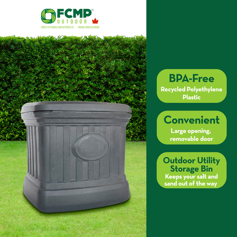 FCMP SB120-GRY-S 20 Gal. Sand, Salt, Ice Melt Outdoor Storage Bin (Open Box)