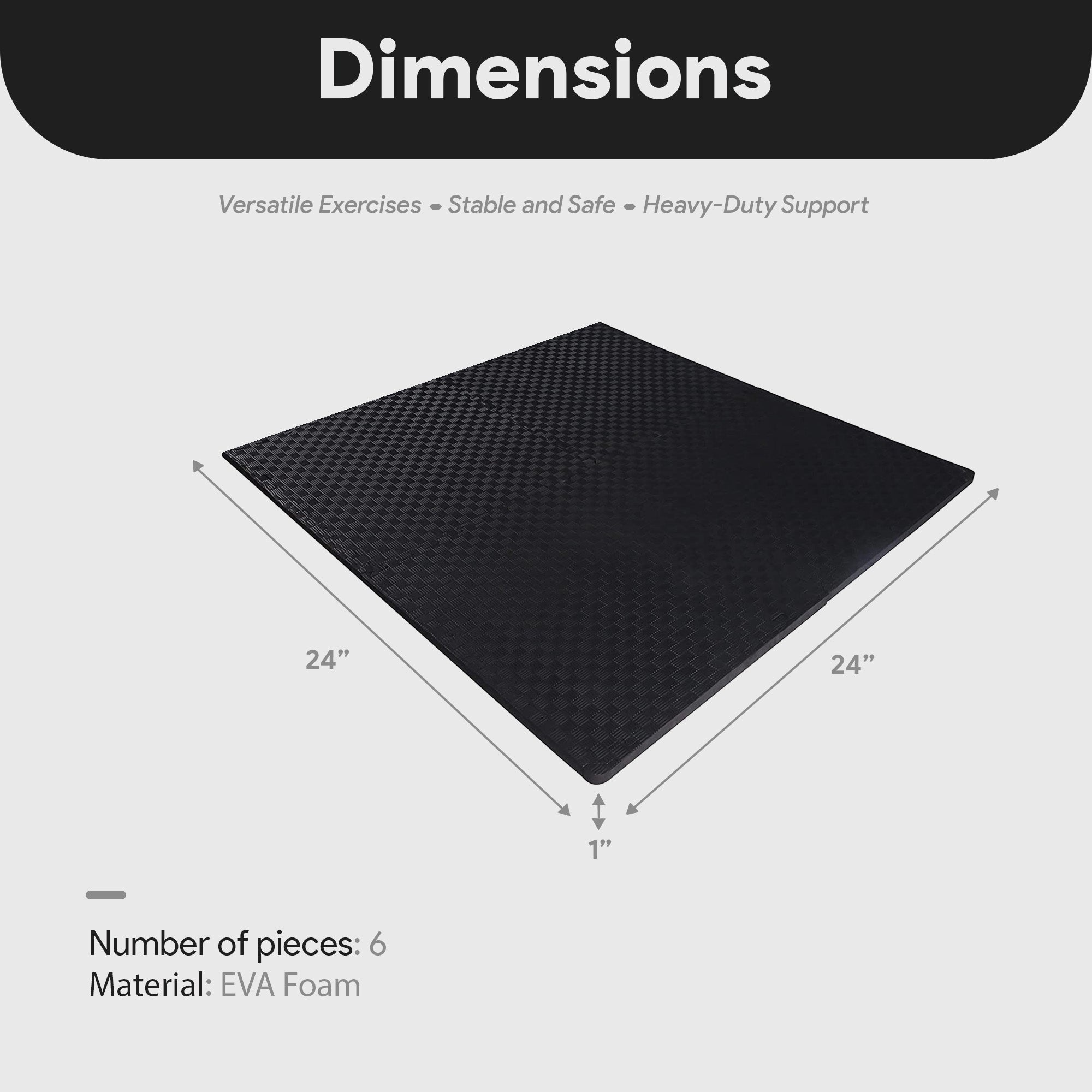 BalanceFrom Fitness Foam Interlocking Exercise Mat, 24 Square Feet (Open Box)
