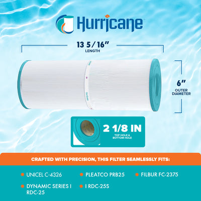 Hurricane 3 Pack HF4326-01 Advanced Pool and Spa Filter Cartridge Replacement