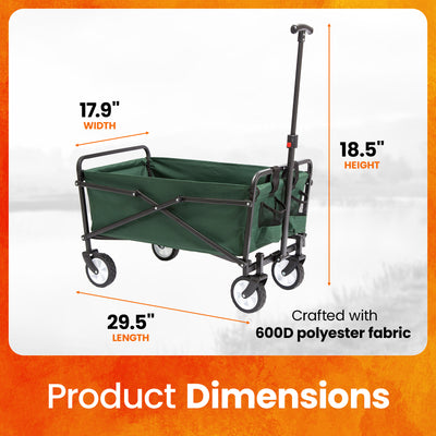 Seina Heavy Duty Folding Outdoor Utility Cart w/150lbs Capacity (For Parts) - VMInnovations