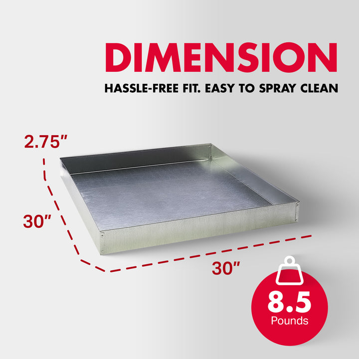 Pet Lodge 30 x 30 x 2.75 Inches Heavy Duty Metal Rabbit Hutch Dropping/Waste Pan - VMInnovations