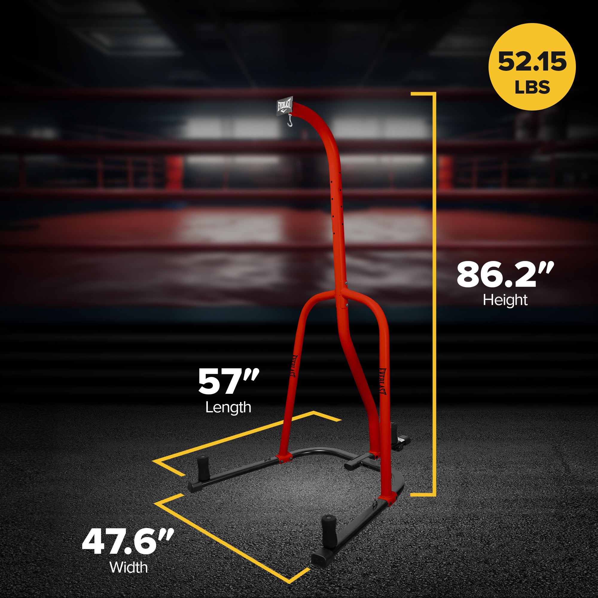 Everlast 100lb Capacity Heavy Duty Steel Punching Bag Stand, Red (For Parts) - VMInnovations