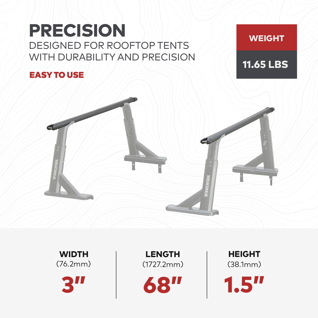 Yakima 68" Heavy Duty Crossbars with Rubber Infill, Wind Noise Reduction (Used)