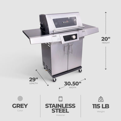 Char-Broil Cruise Control Gas Grill w/3 Burners & Stainless Steel (Used) - VMInnovations