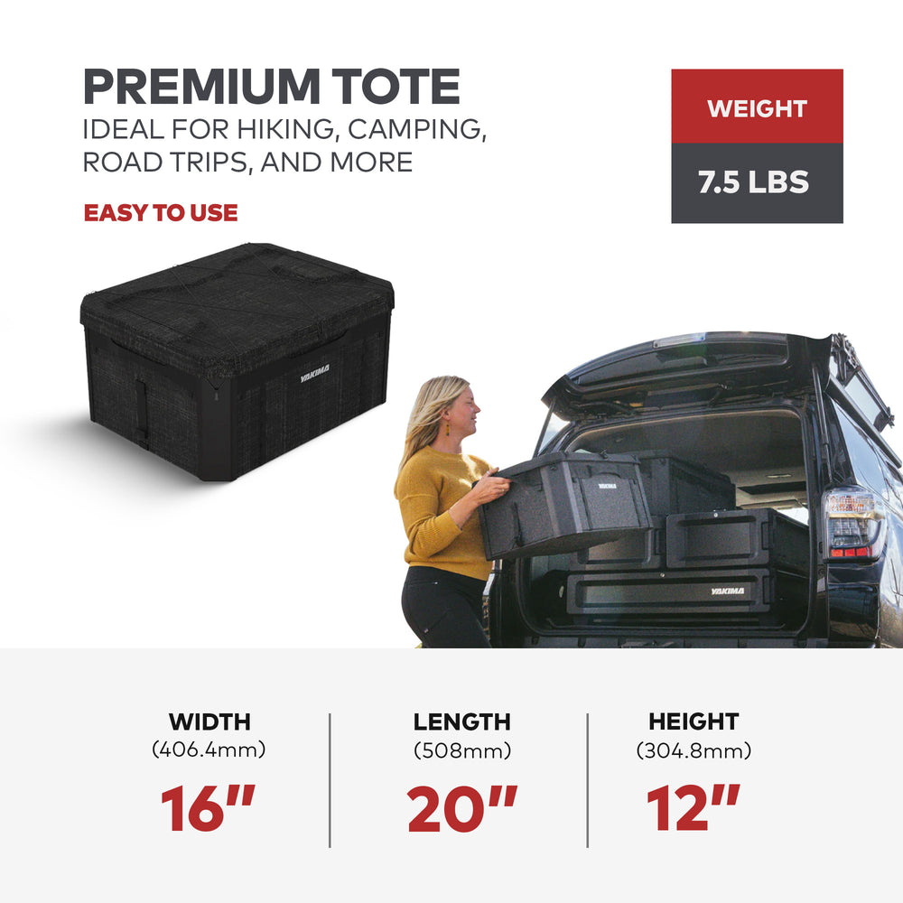 Yakima MOD GearCrate Medium Stackable Premium Tote with Lid and Divider, Black - VMInnovations