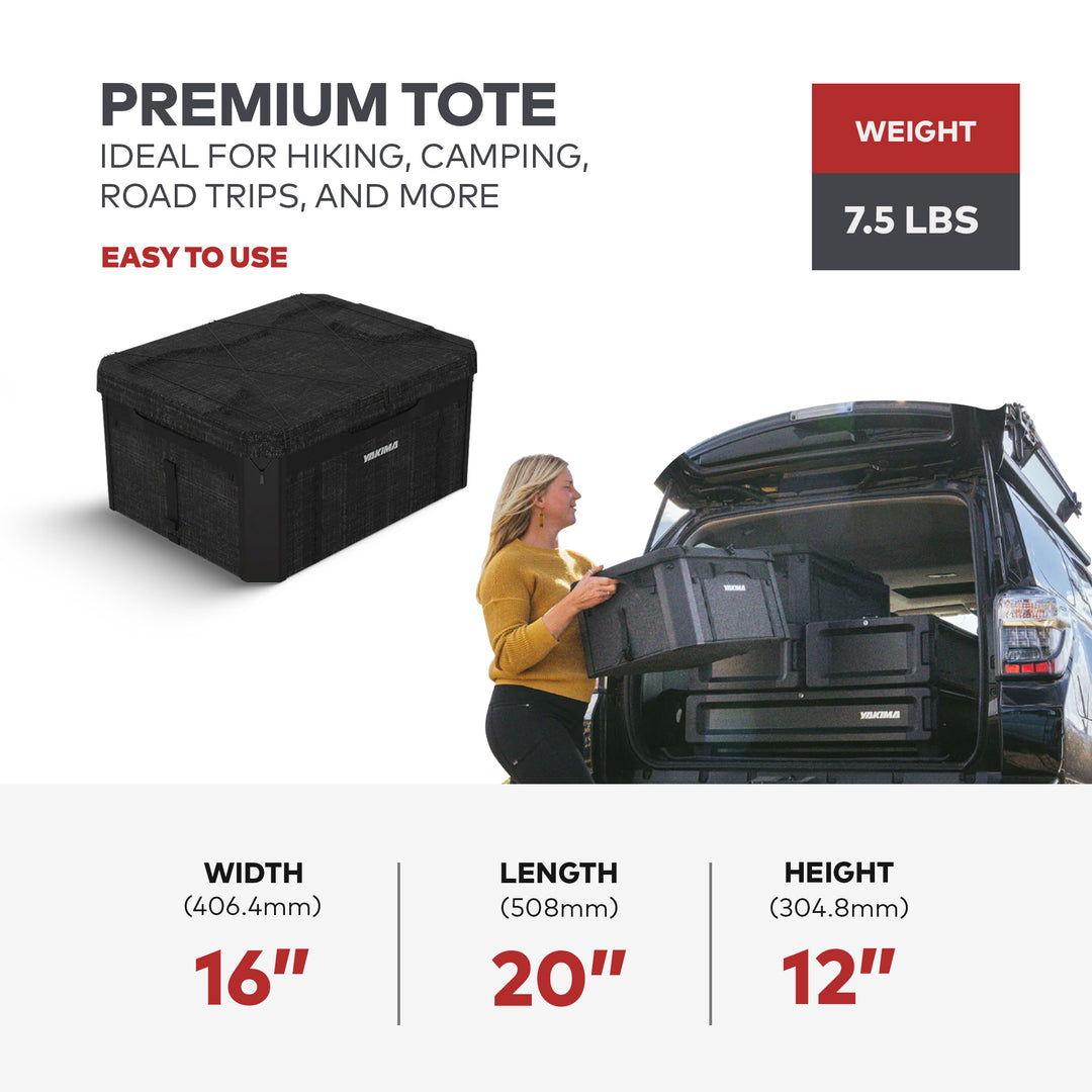 Yakima MOD GearCrate Medium Stackable Premium Tote with Lid and Divider, Black - VMInnovations