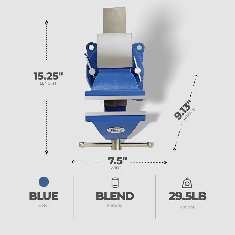 IRWIN 6 Inch Heavy Duty Multi Use Work Bench Vise with Swivel Base & Long Barrel