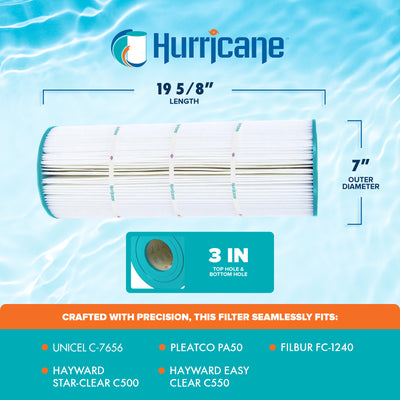 Hurricane Spa Filter Cartridge for Pleatco PRB25 & Unicel C-4326 (Used)