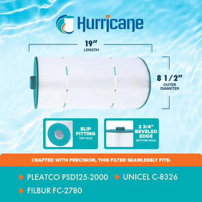 Hurricane HF8326 Advanced Spa Filter Cartridge for PSD125-2000 and Unicel C-8326