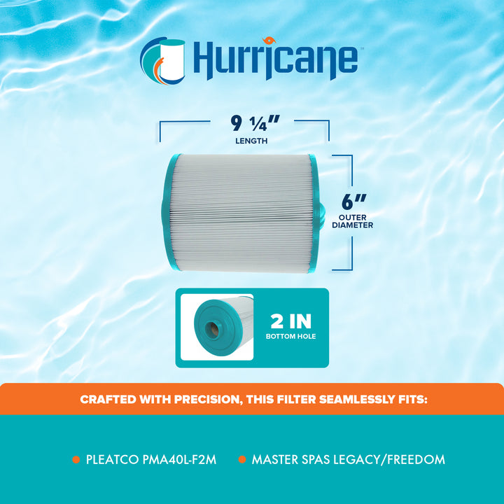 Hurricane 4 Pack HF-MAS09-01 Advanced Pool and Spa Filter Cartridge Replacement