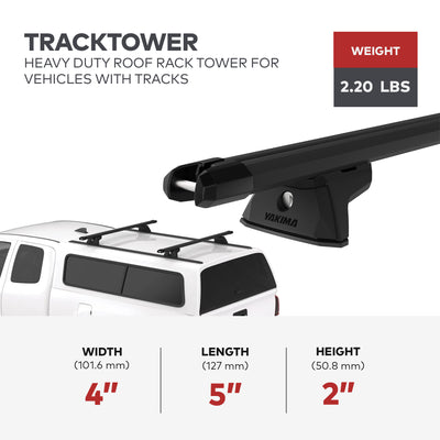 Yakima TrackTower Heavy Duty Roof Rack Tower for Vehicles with Tracks, Pack of 4