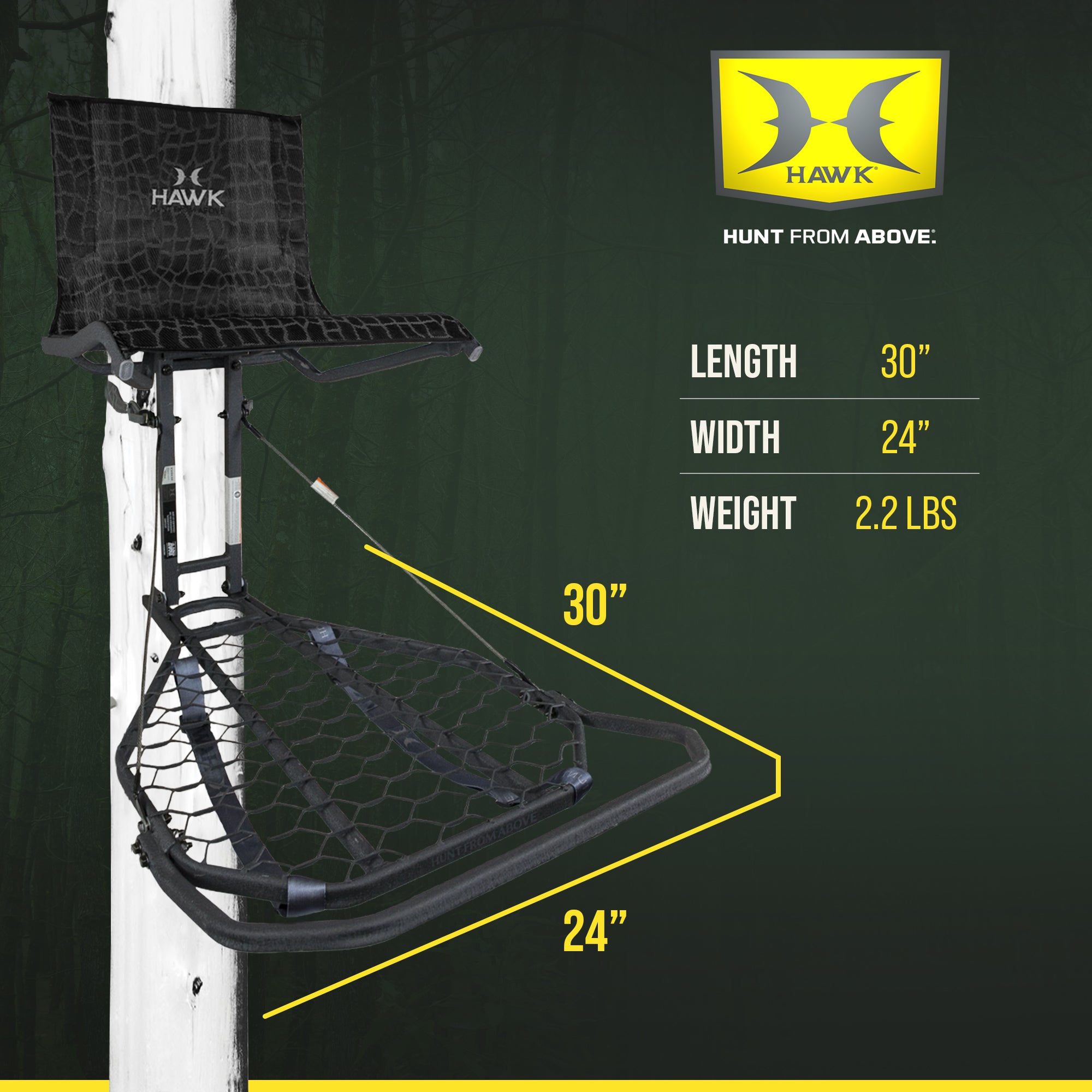 Hawk Kickback LVL Hang-On Deer Hunting Tree Stand w/ XL Seat & Platform, 2 Pack - VMInnovations