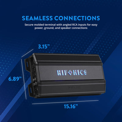 Hifonics Zeus Delta 1,350 Watt 4 Channel Mobile Car Amplifier, ZD-1350.4D, Black - VMInnovations