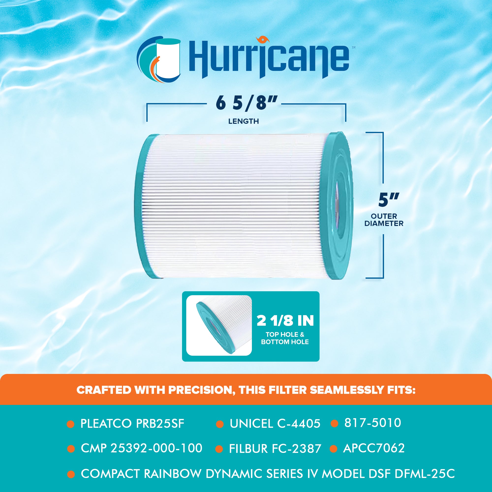 Hurricane 4 Pack HF4405-02 Advanced Pool and Spa Filter Cartridge Replacement