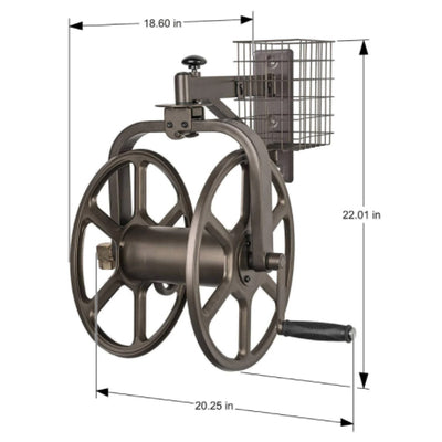 Liberty Garden Single Arm Navigator Rotating Hose Reel & Storage Bin (2 Pack) - VMInnovations
