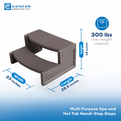 Confer Plastics Multi Purpose Spa and Hot Tub Handi-Step Steps, Gray (Used) - VMInnovations