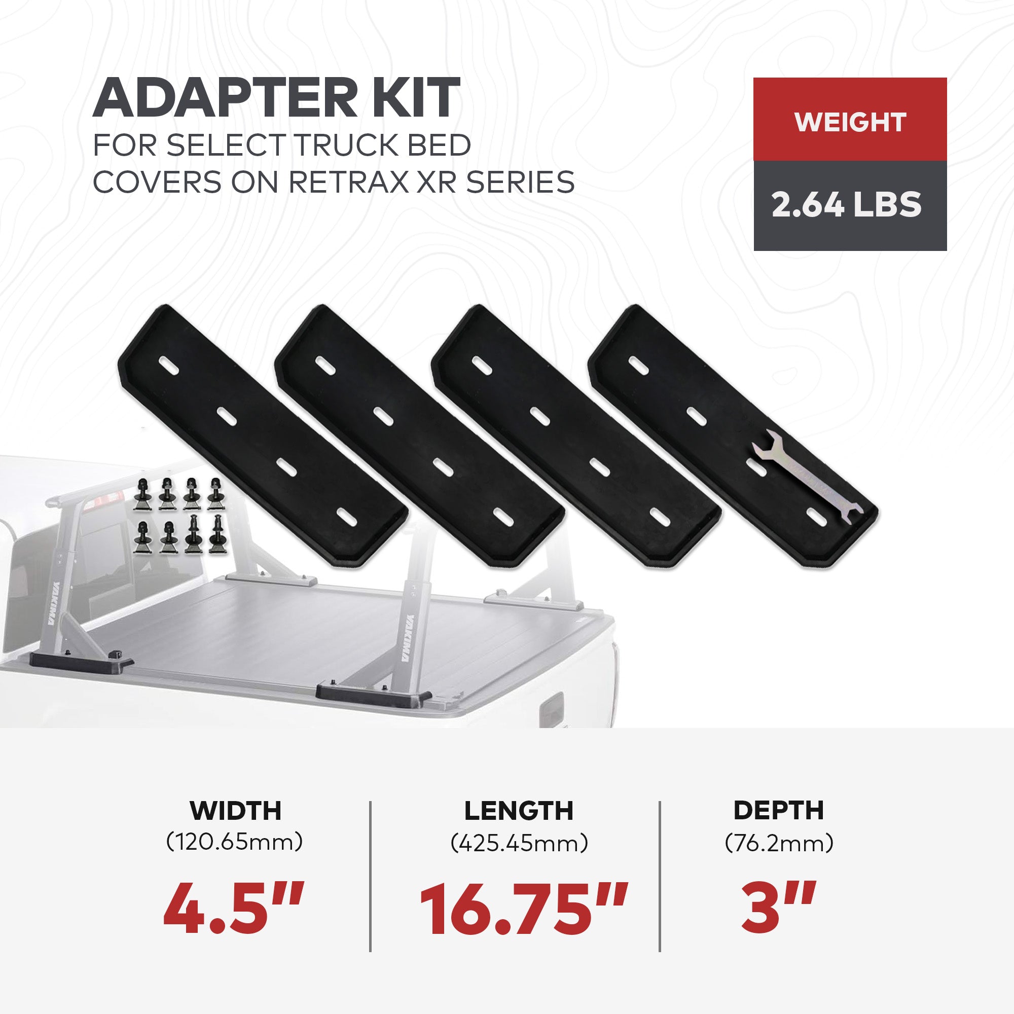 Yakima Tonneau Kit 1 Adapter Kit for Select Truck Bed Covers on Retrax XR Series - VMInnovations