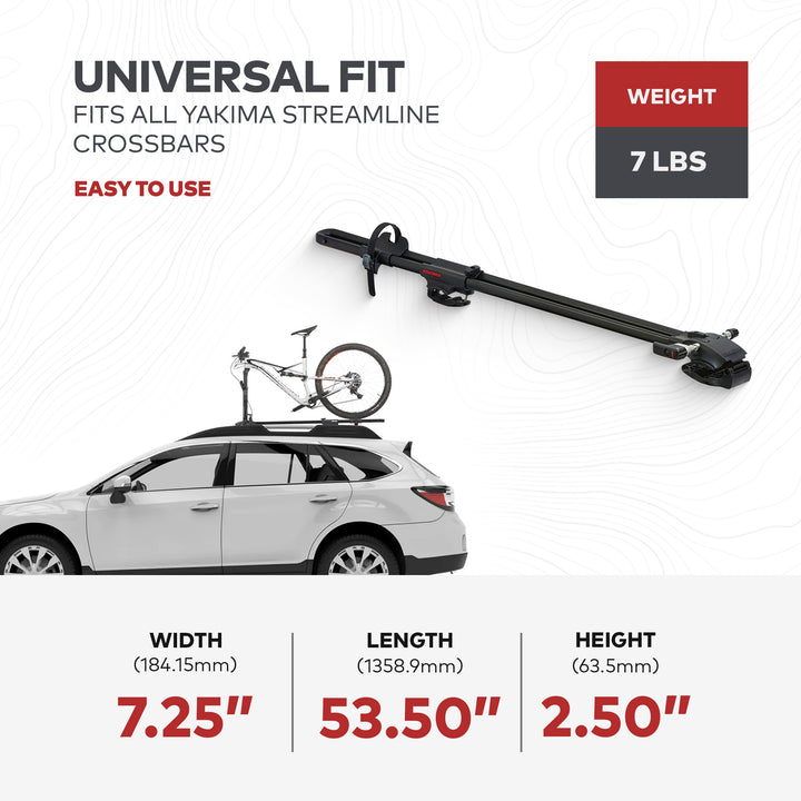 YAKIMA Rooftop Fork Style Bike Mount, Fits All StreamLine Crossbars (Open Box)