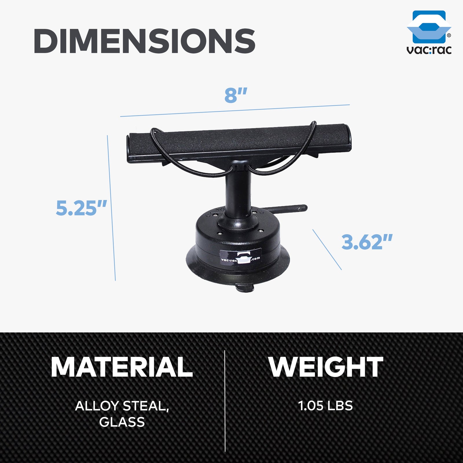 Vac Rac Multi Vaccum Rod Rack Holds up to 4 Rods and Reels with On/Off Lever - VMInnovations