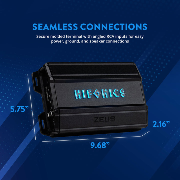 Hifonics Zeus Delta 1350 Watt Mono Block Mobile Car Amplifier, ZD-1350.1D, Black - VMInnovations