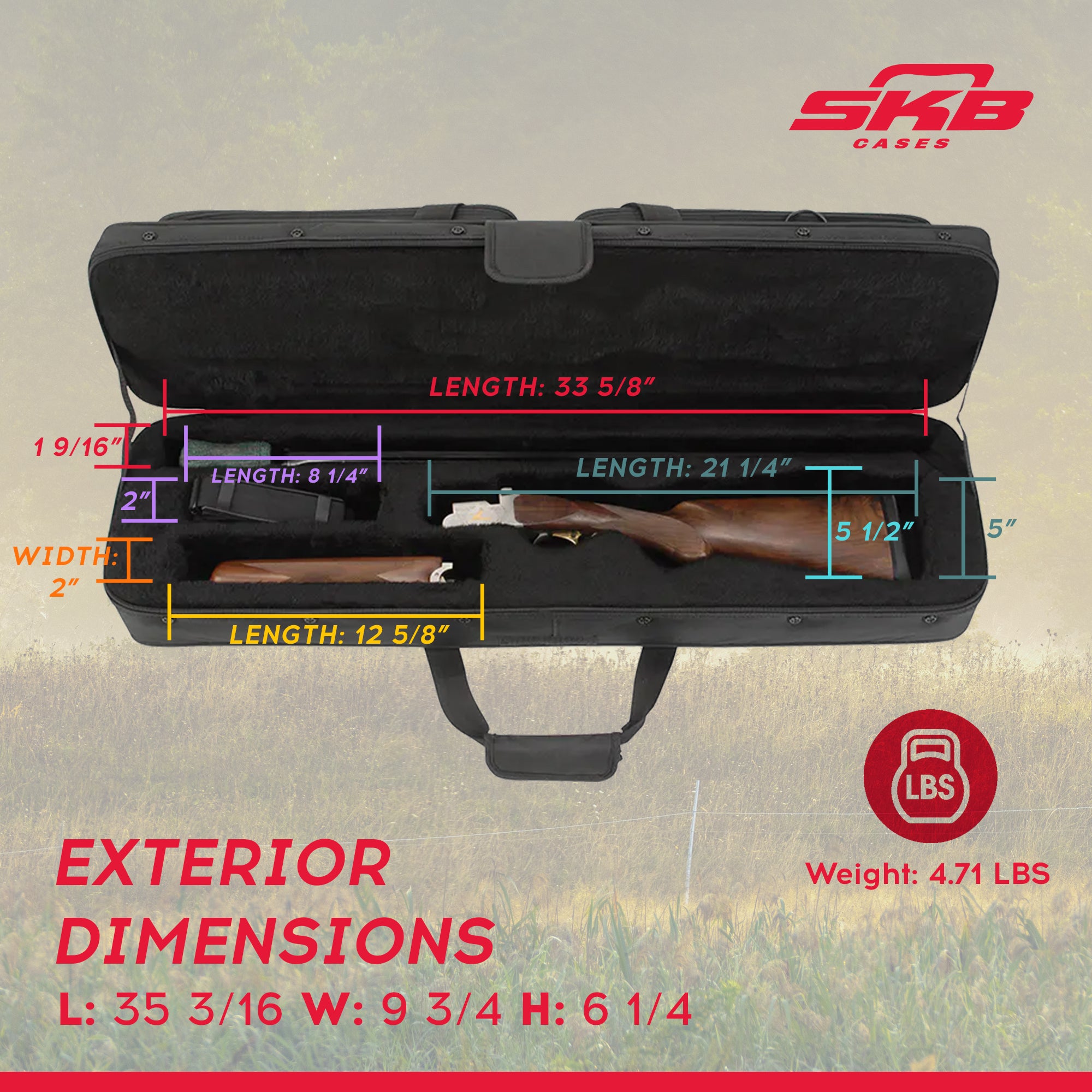 SKB Canvas Exterior and EPS Interior Hybrid Breakdown Shotgun Case (Open Box) - VMInnovations