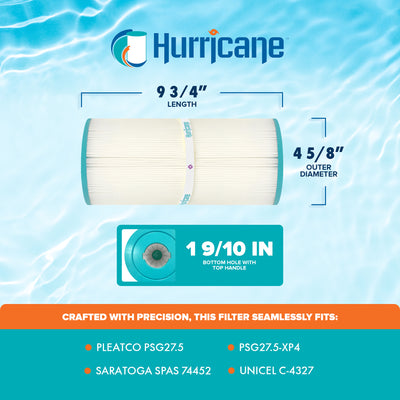 Hurricane Filters HF-PSG275-01 Advanced Pool & Spa Cartridge Filter Replacement - VMInnovations