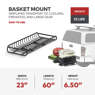 Yakima EXO Sturdy Heavy Duty Alloy Steel Cargo Basket Mount, Black (Used) - VMInnovations