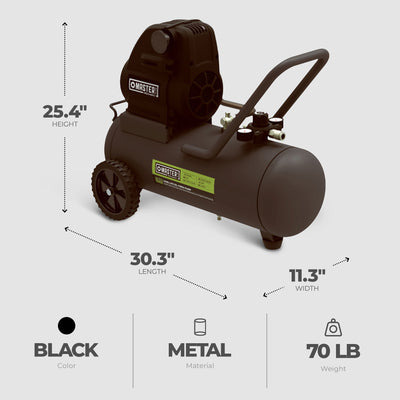Master Mechanic 8Gal Portable Oil Free Air Compressor w/Enclosed Motor(Open Box)