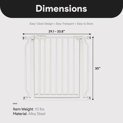 BalanceFrom Walk-Thru Safety Gate for Baby and Pets, White (Open Box)