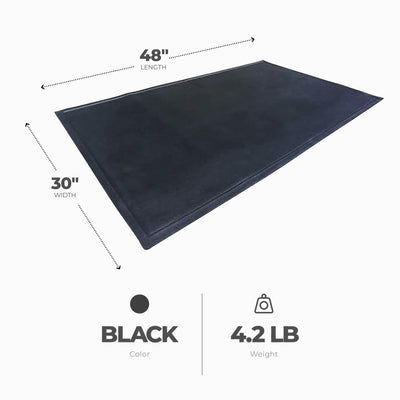 Diversitech Outdoor Gas Grill BBQ and Patio Fire Pit Mat, 48 x 30 Inches, Black - VMInnovations