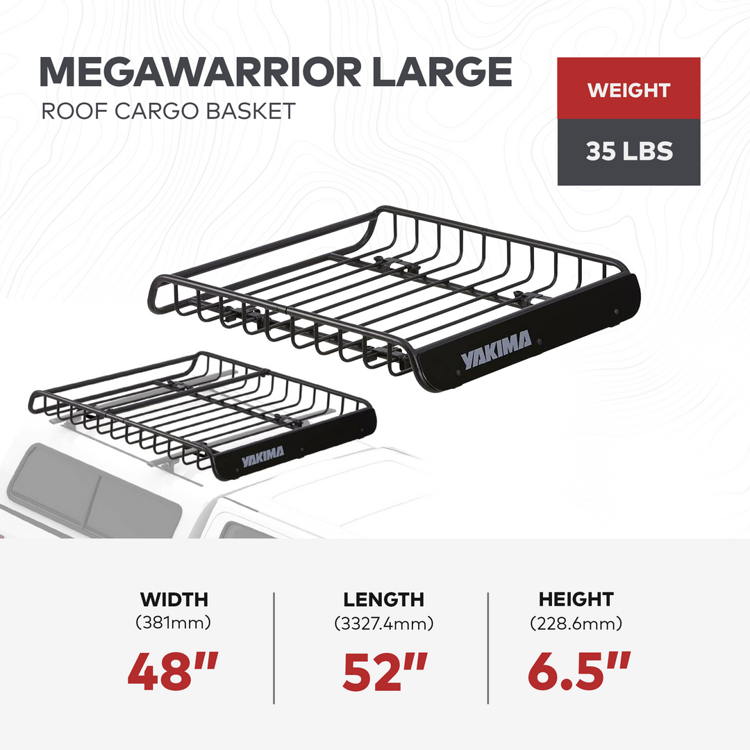 Yakima MegaWarrior Large Sized Cargo Basket For All Yakima StreamLine Crossbars