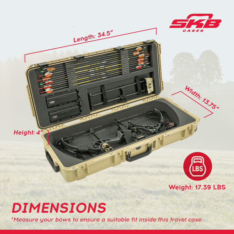 SKB Cases 34.5 Inch Mathews Small Parallel Limb Bow Case, Desert Tan (Open Box)