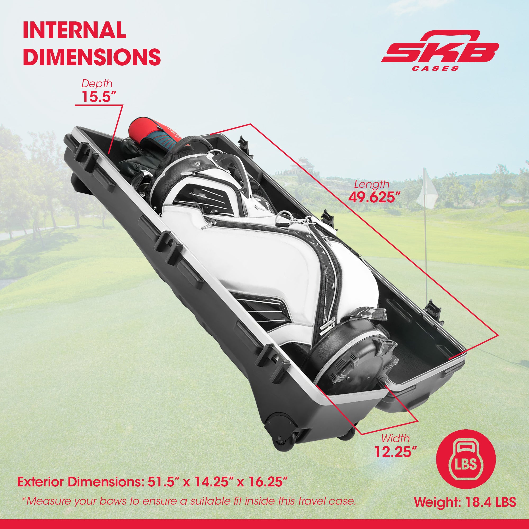 SKB Cases ATA Staff Pro XL Hard Plastic Wheeled Cart Golf Travel Case (Used) - VMInnovations
