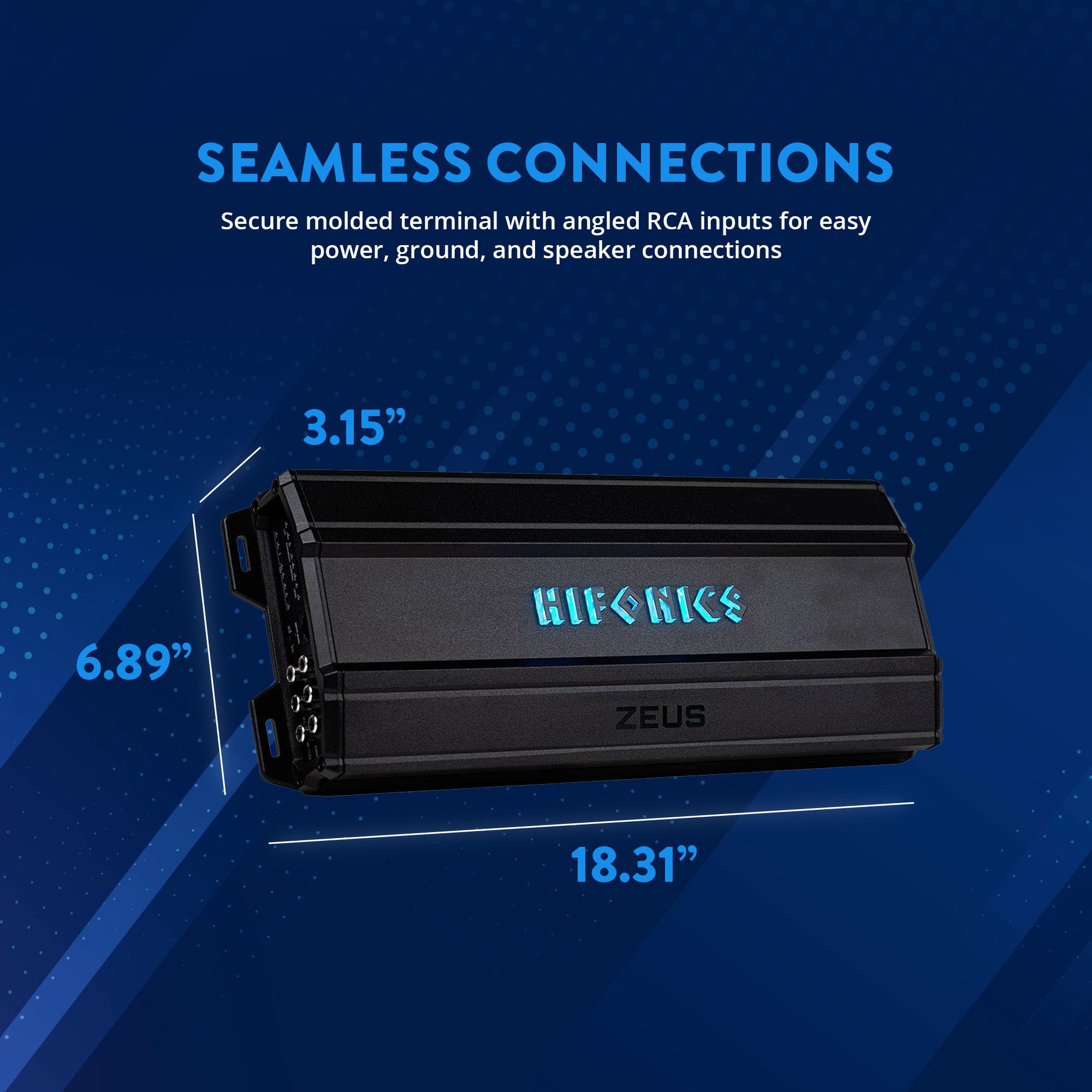 Hifonics Zeus Delta 1,750 Watt 5 Channel Mobile Car Amplifier, ZD-1750.5D, Black - VMInnovations