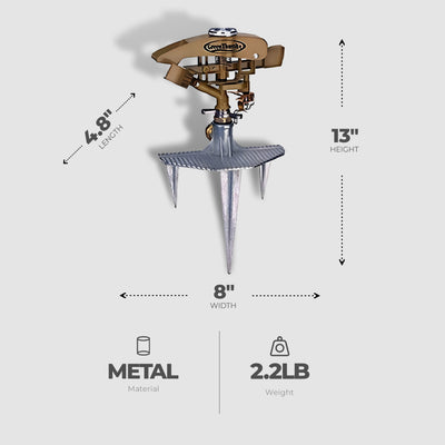 Green Thumb 8,500 Sq Ft 106 Ft Diameter Coverage Solid Metal Sprinkler(Open Box)