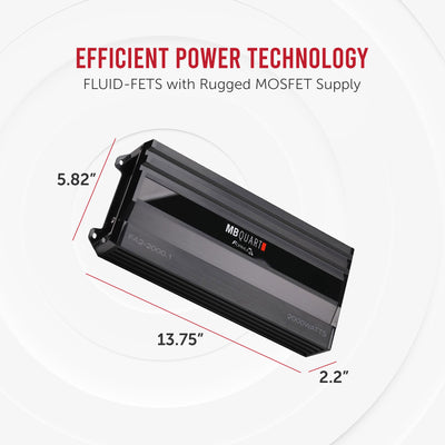 MB Quart Formula 2,000 Watt Mono Car Audio Mobile Amplifier, FA2-2000.1, Black - VMInnovations