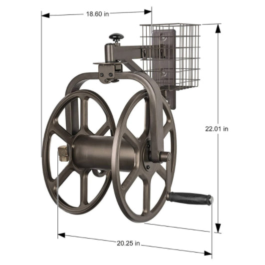 Liberty Garden Single Arm Navigator Rotating Hose Reel & Storage Bin (2 Pack) - VMInnovations