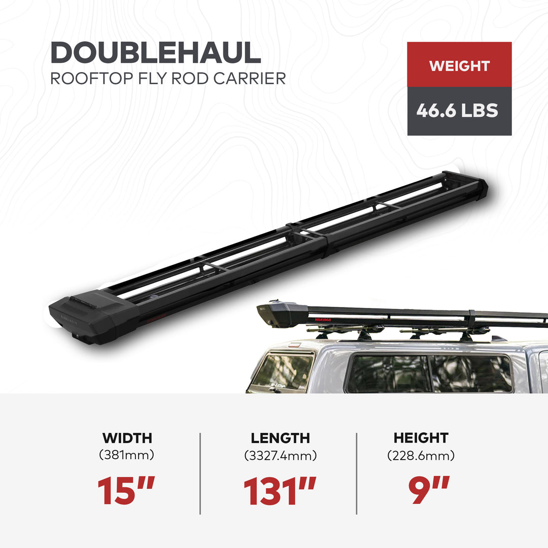 DoubleHaul Customizable Rooftop Fly Rod Carrier w/ Single Key System (Open Box)