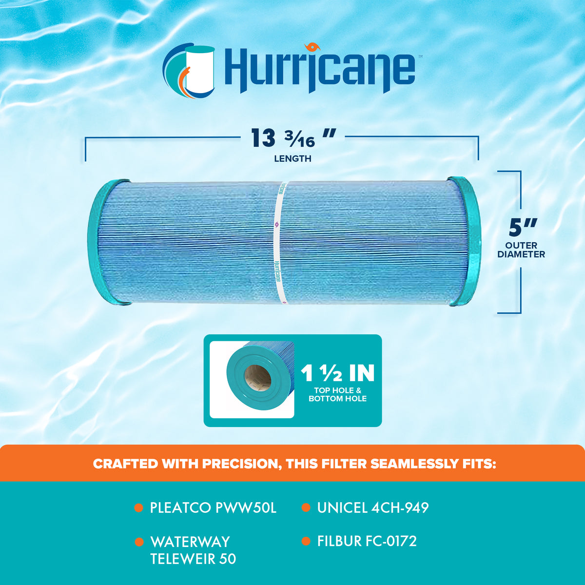 Hurricane HF4H949-01M Aseptic Pool&Spa Filter Cartridge Replacement (Open Box) - VMInnovations