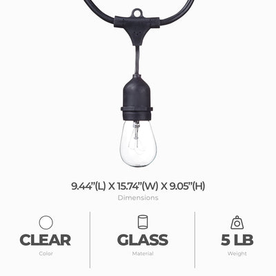Globe Electric 48' LED Vintage S14 80 Lumens 24-Bulb String Light Set (Open Box) - VMInnovations