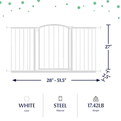 Ingenuity Ozzy & Kazoo 27” Tall Walk Through Dog Gate For Doorway or Stairway