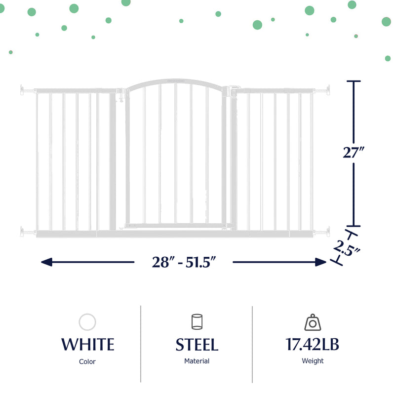 Ingenuity Ozzy & Kazoo 27” Tall Walk Through Dog Gate For Doorway or Stairway