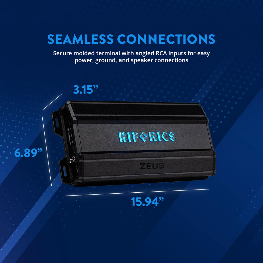 Hifonics Zeus Delta 1950 Watt Mono Block Mobile Car Amplifier, ZD-1950.1D, Black - VMInnovations