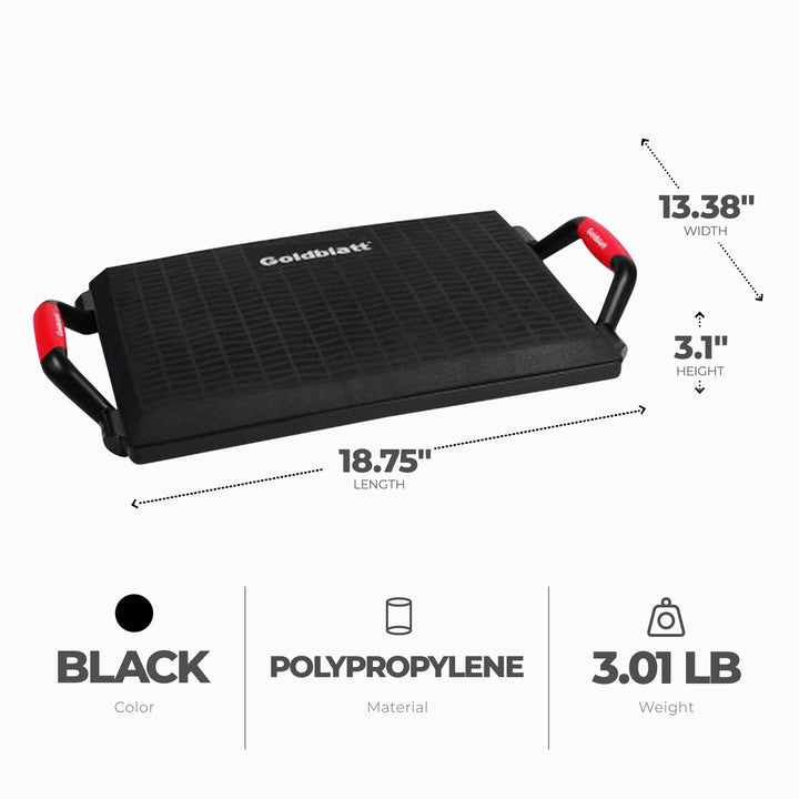 Goldblatt 18.75 x 13.38 Inch Polypropylene Concrete Tiling Kneeler Board, Black - VMInnovations