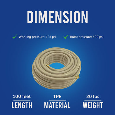 Underhill ProLine Gold Series 3/4 Inch x 100 Foot Garden Water Hose (Open Box)